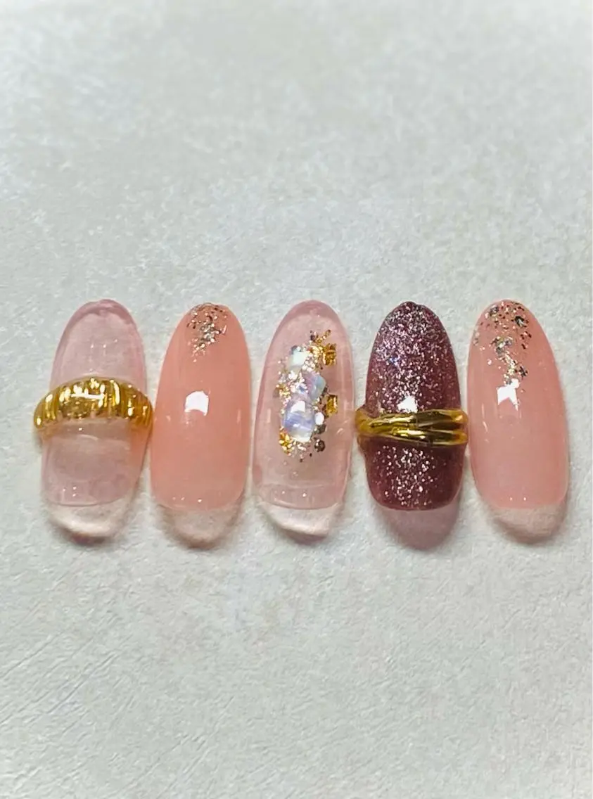 ネイル ピンク 春ネイル ハンドネイル 錦糸町 mi_nailのネイルデザイン
