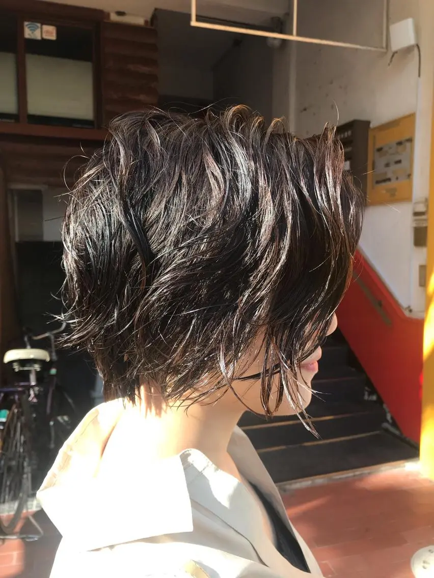 ショート カット パーマ トリートメント ayane⭐️ボブ・ ショート・パーマのヘアスタイル