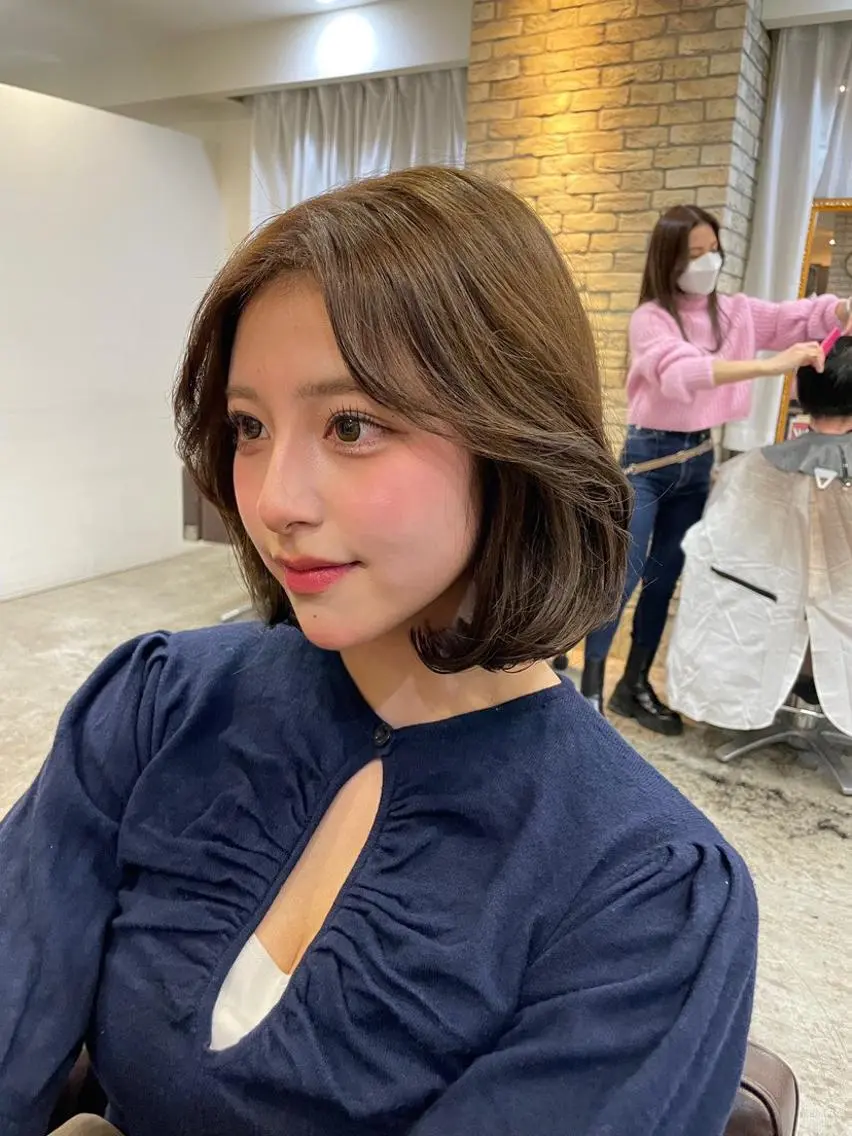 ショート カラー ヘアアレンジ タンバルモリ 韓国風ヘア 似合わせカット 髪質改善特化 🫧松野力也のヘアスタイル