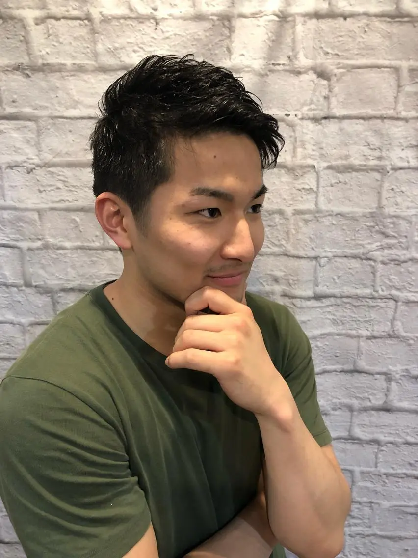 ショート カット パーマ ヘアセット 赤坂barber 古澤慶一郎【モテ髪】のヘアスタイル