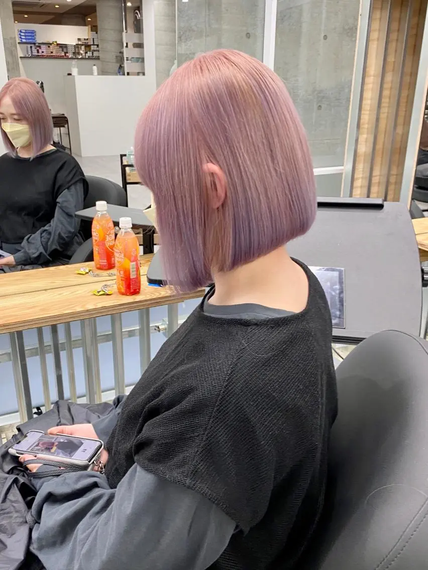 ショート カラー バレイヤージュ ブリーチ ケアブリーチ ダブルカラー ハイライトカラー welring hair salonのヘアスタイル
