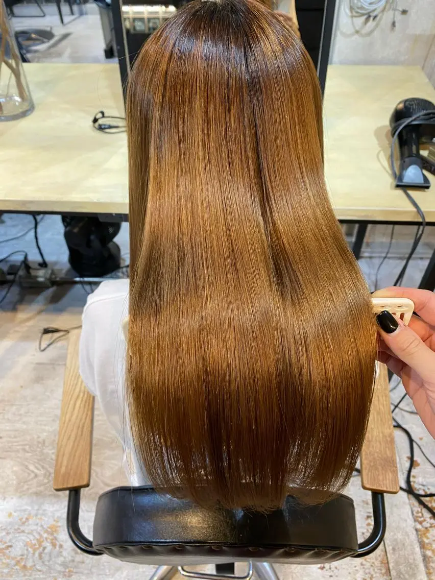 ロング 縮毛矯正 大橋 美咲のヘアスタイル