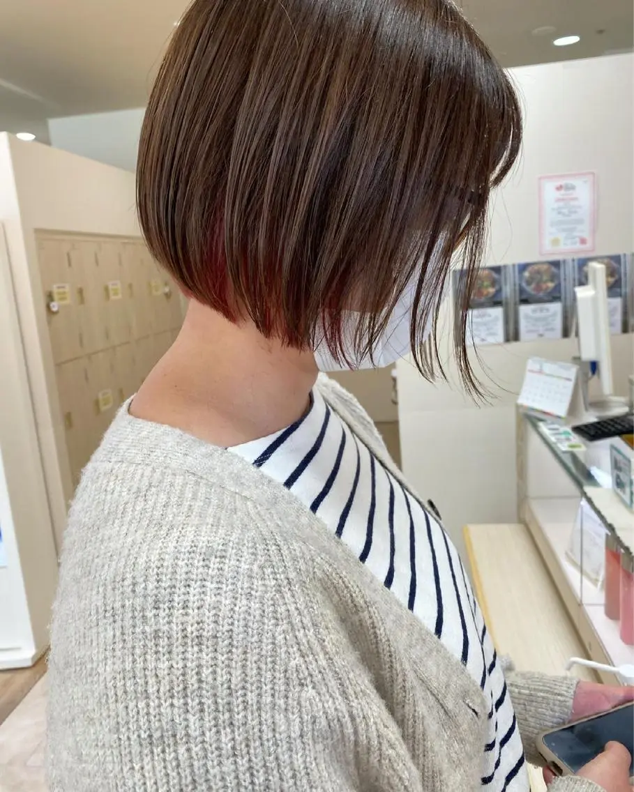 ショート カラー ヘアカラー レイヤー/ウルフ🤍 mayo.のヘアスタイル