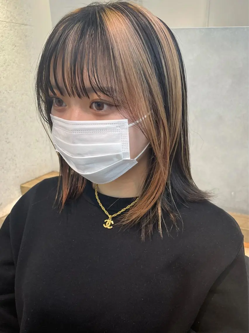 カラー ヘアカラー 🎀ボブ+ハイトーン シュカ👶🏻のヘアスタイル