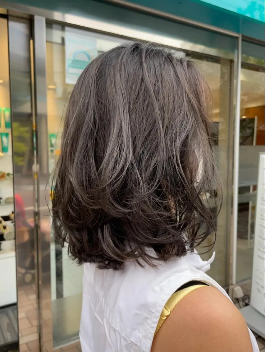 ミディアム カラー グレージュ 【大人ショート/ボブ モデル募集】　Seiのヘアスタイル