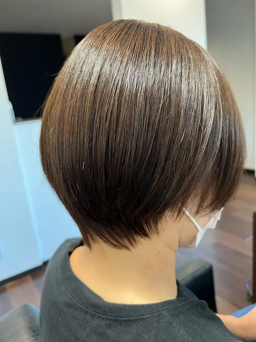 ショート ショートヘア 縮毛矯正 丸山 寛のヘアスタイル