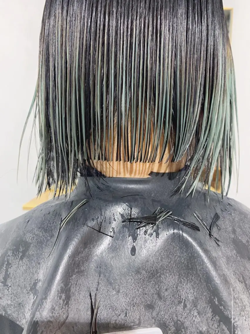 ショート カラー ボブパーマコテ巻き風 パーマNo1深江秀平のヘアスタイル