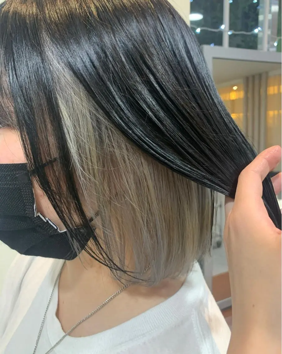 ミディアム カラー インナーカラー ナチュラルカラー 児玉優香のヘアスタイル