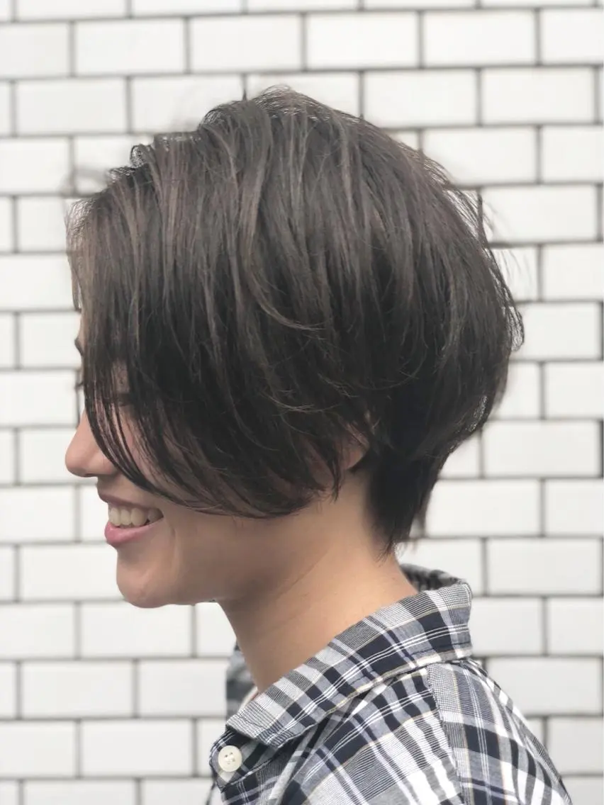 ショート カラー ショートヘア 口コミ評価4.9⭐︎ カワナベ マサシのヘアスタイル