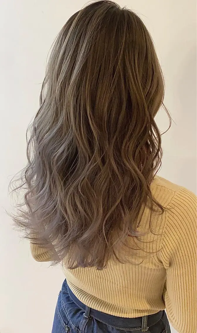 ロング カラー バレイヤージュ レイヤーカット カット ヘアカラー 🎗大槻 武士🎗のヘアスタイル
