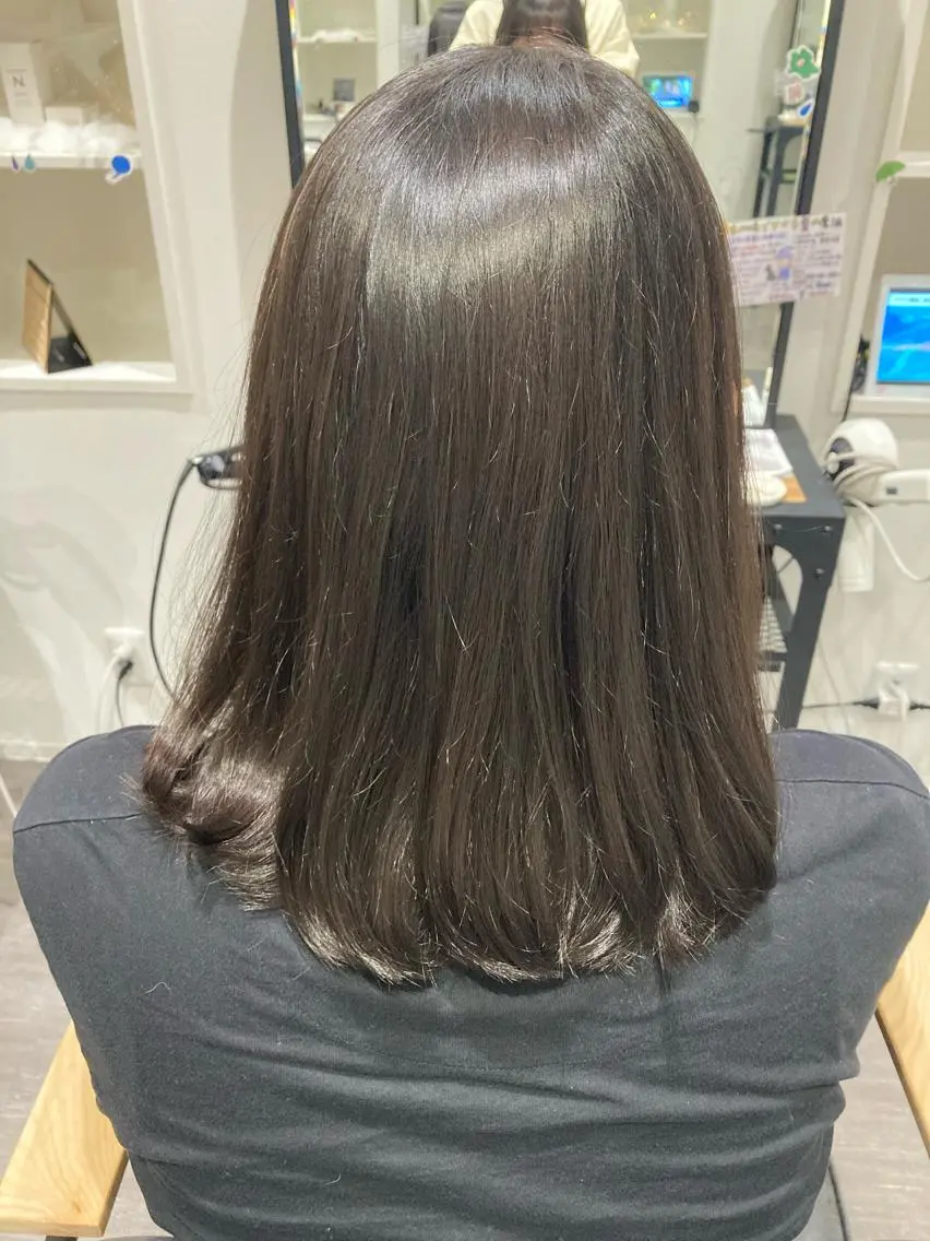 ミディアム ミルクティー量産💙 💙ブリーチ特化💙のヘアスタイル