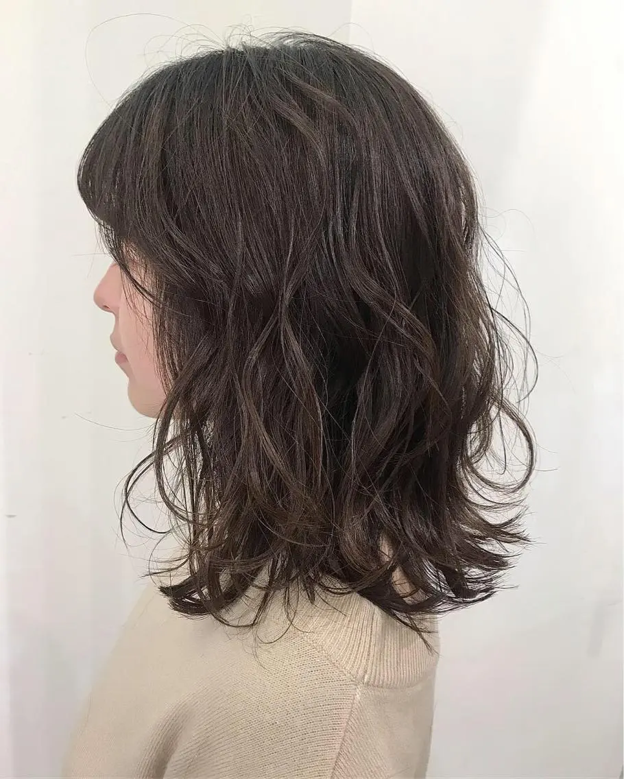 セミロング カラー メンズ縮毛矯正 細谷碧海のヘアスタイル