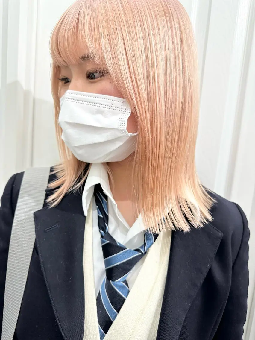 ミディアム カラー ヘアカラー トリートメント ヘッドスパ ヘアセット kai .のヘアスタイル
