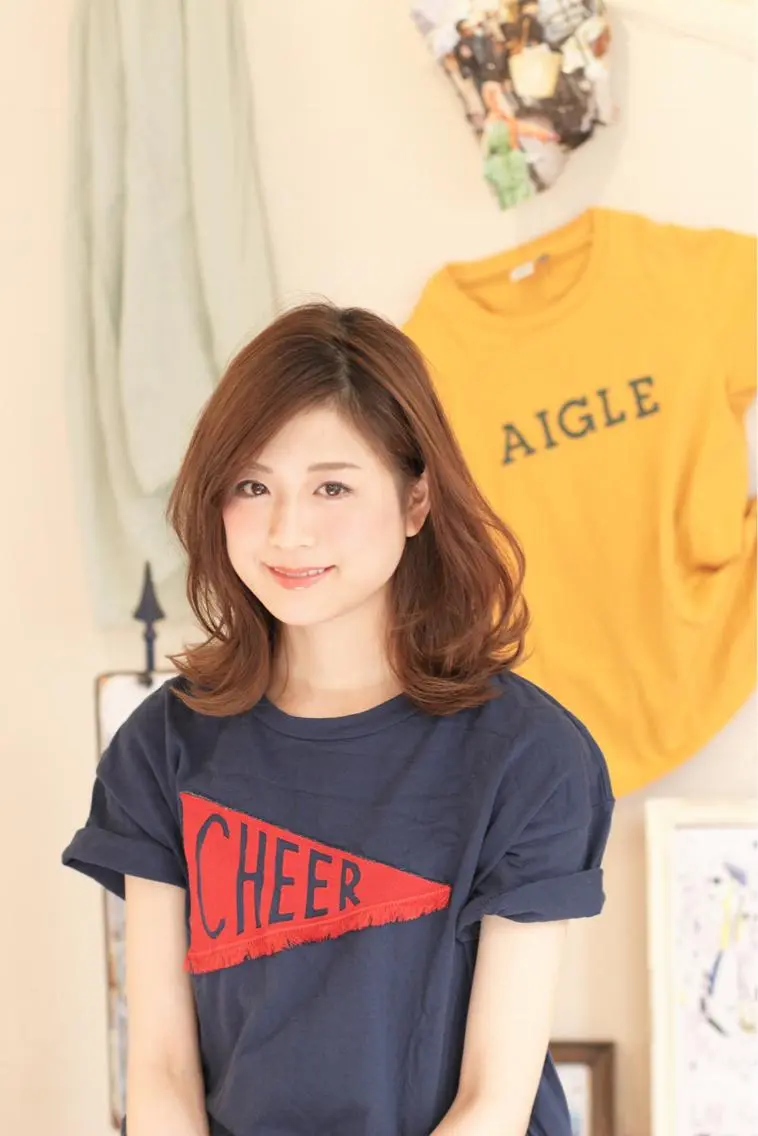 ミディアム アメリラブヘアー 土屋 洋平のヘアスタイル