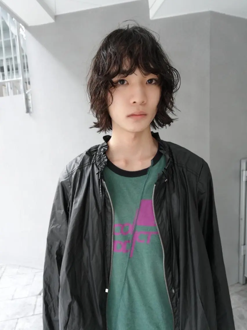 ミディアム ショートボブ ミディアムパーマ ボブ ハイライト 髪質改善 カット ヘアカラー トリートメント CEINE OURのヘアスタイル