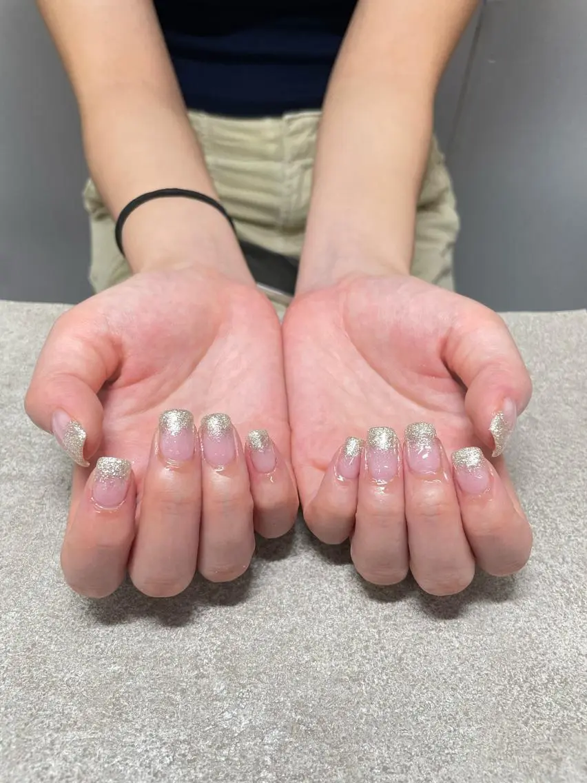 ネイル ラメ(グリッター) ラメグラデーション posa nail モエミのネイルデザイン