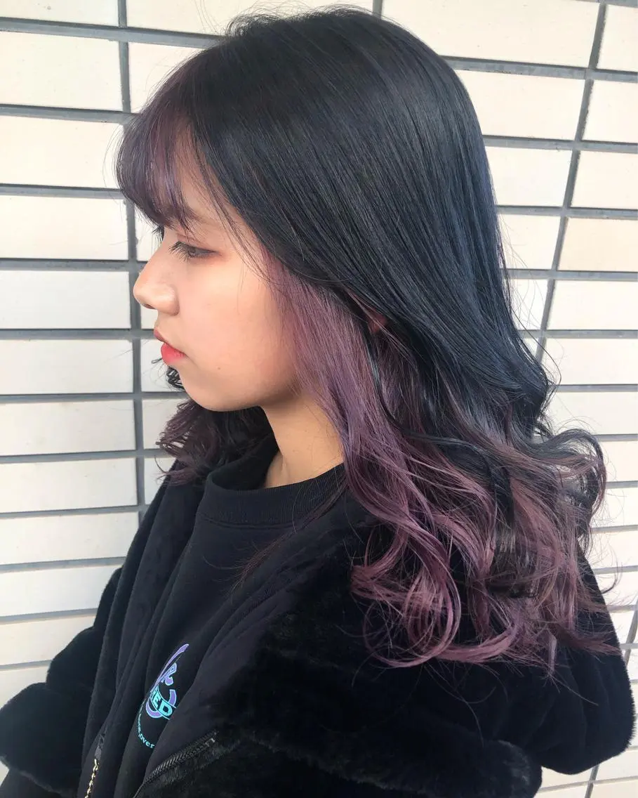 ロング カラー パープルカラー ヘアカラー 🤍2nd🤍田所 美希のヘアスタイル