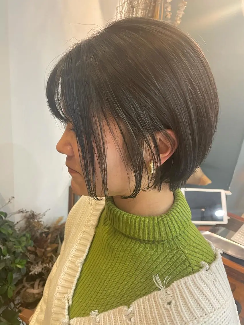 ショート カラー ショートボブ 透明感カラー ハイライトカラー ボブ ハイライト カット ヘアカラー トリートメント 中目黒🌼 🌼ハナのヘアスタイル