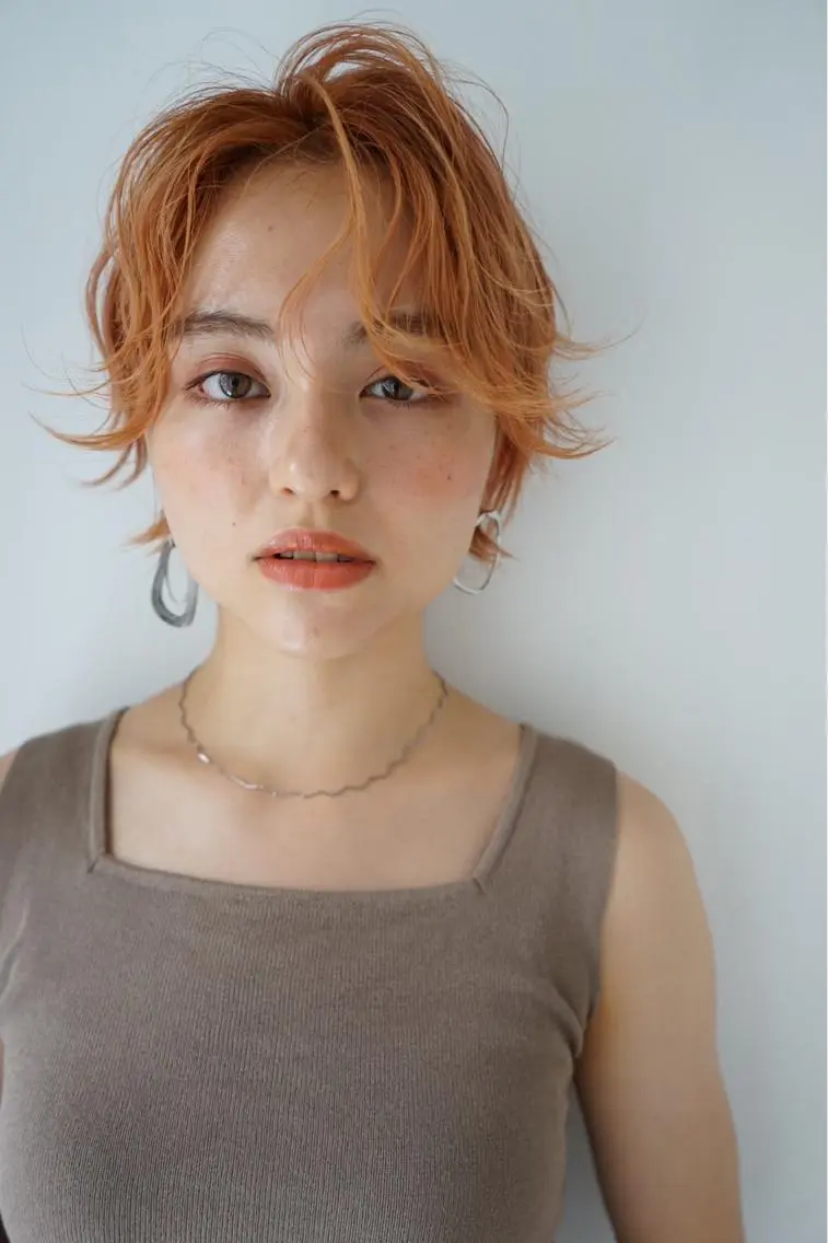 ショート カラー パーマ ヘアアレンジ メンズ キッズ ネイル マツエク・マツパ 横浜Bob美容師🤎 ERINAのヘアスタイル