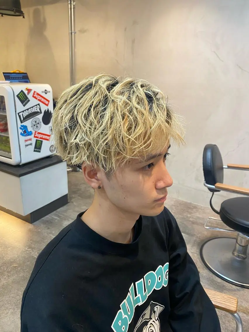 ショート カラー メンズ カット ヘアカラー 寳泉 章弘のヘアスタイル