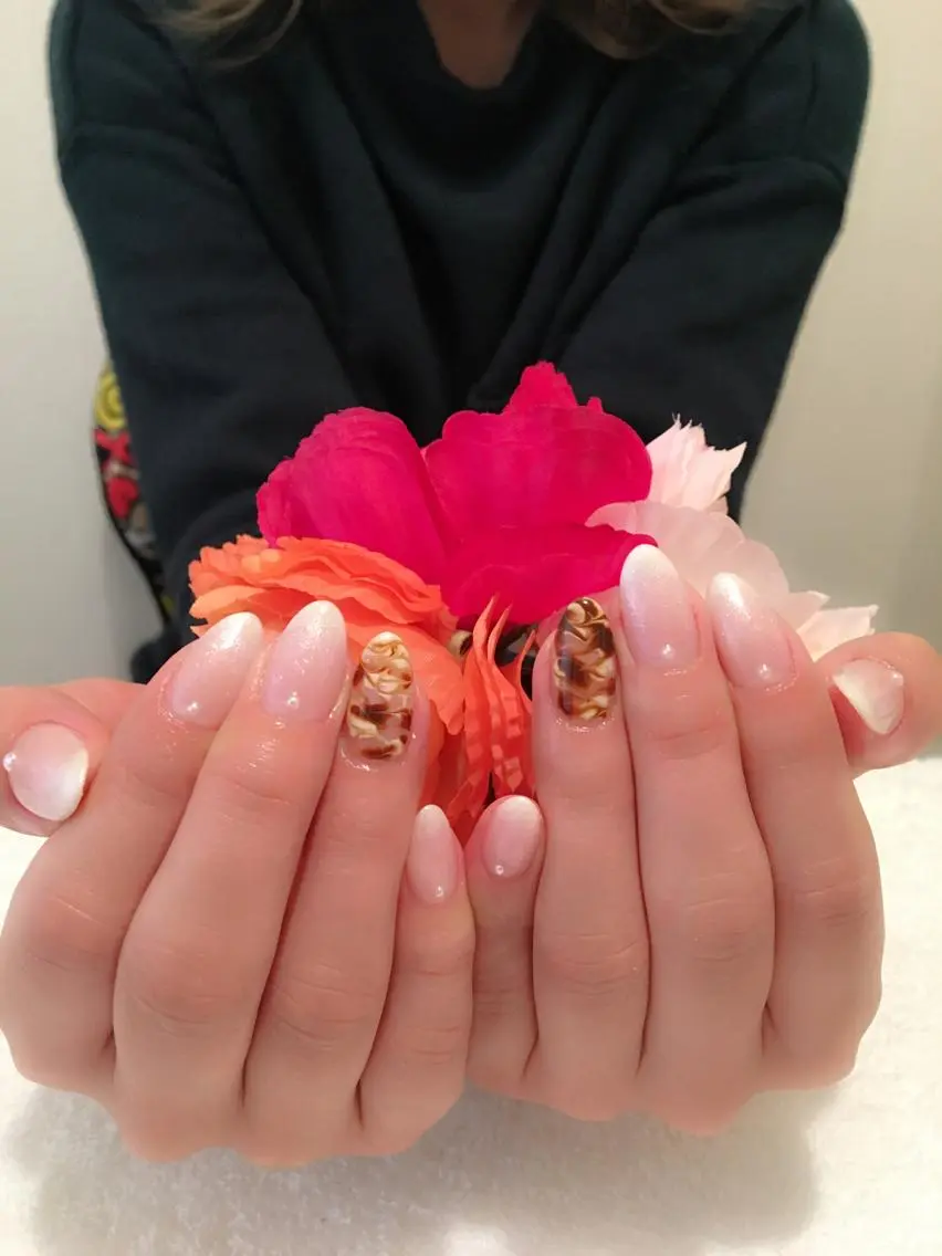ネイル 大理石ネイル(マーブル) バレンタイン LIAN- nailのネイルデザイン