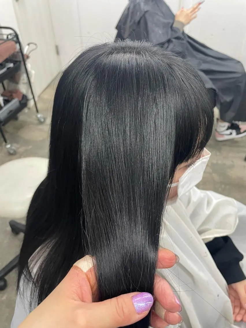 セミロング カラー バレイヤージュ ミストバング ダブルカラー  フェイスフレーミング グラデーションカラー ヘアカラー トリートメント ヘッドスパ 🧡艶髪/エクステ 🫧🧡YUKI❄️のヘアスタイル