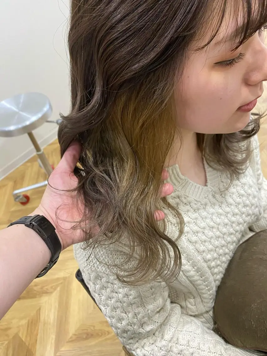 ミディアム ヘアカラー トリートメント 透明感/ツヤ髪/ さら艶/前田祥汰のヘアスタイル