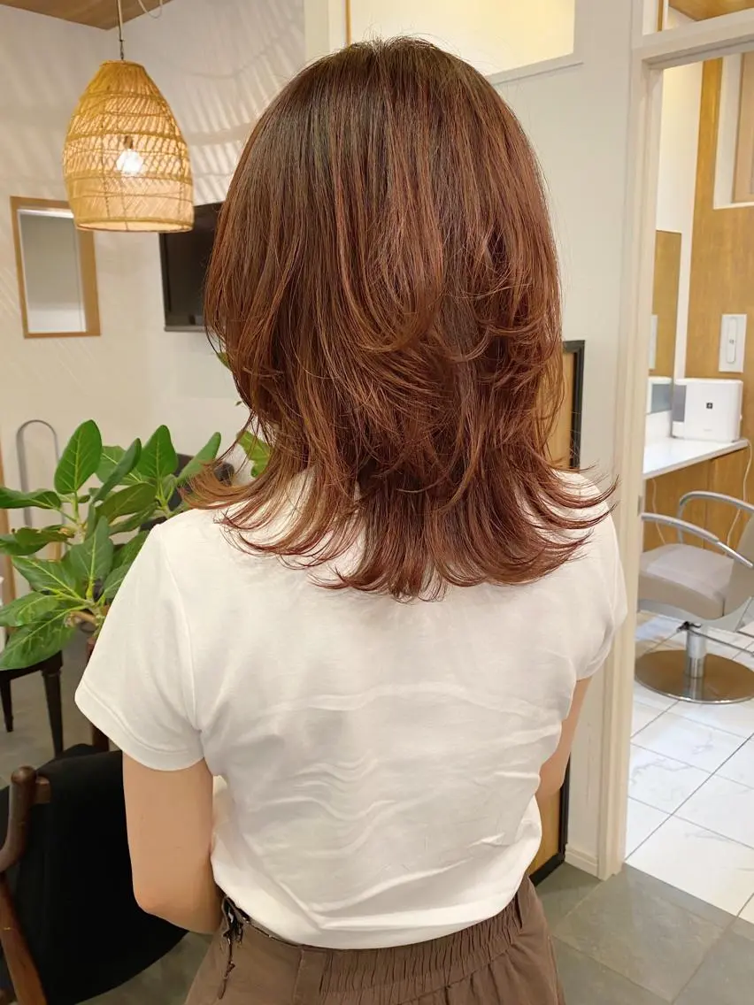 セミロング ハイレイヤー レイヤーカット 🍃服部 雅哉🍃銀座◎のヘアスタイル