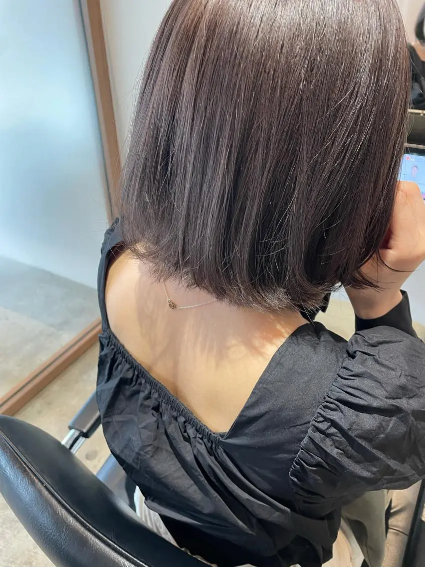 ミディアム カラー アッシュ ブリーチ 透明感カラー ラベンダーカラー ラベンダーアッシュ カット ヘアカラー トリートメント 中目黒🌼 🌼ハナのヘアスタイル