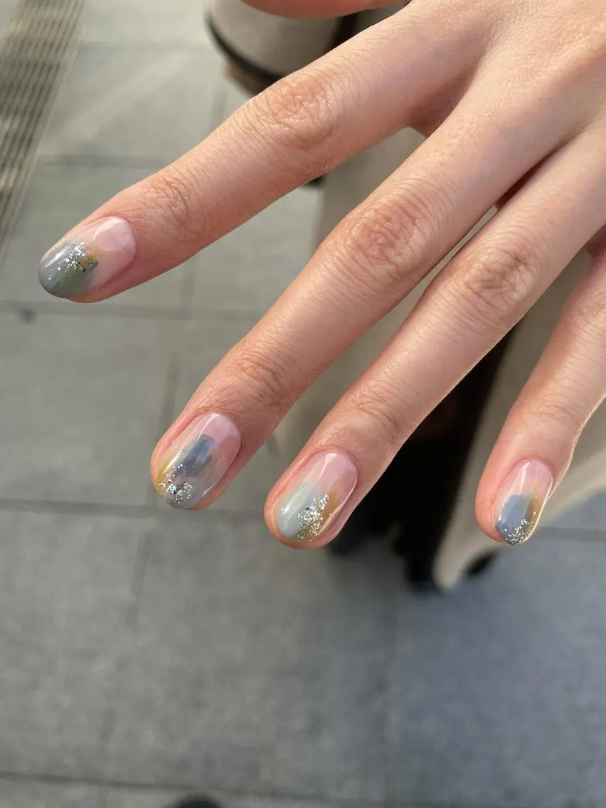 ネイル クリアネイル 春ネイル 黄色 shimizu yuuのネイルデザイン