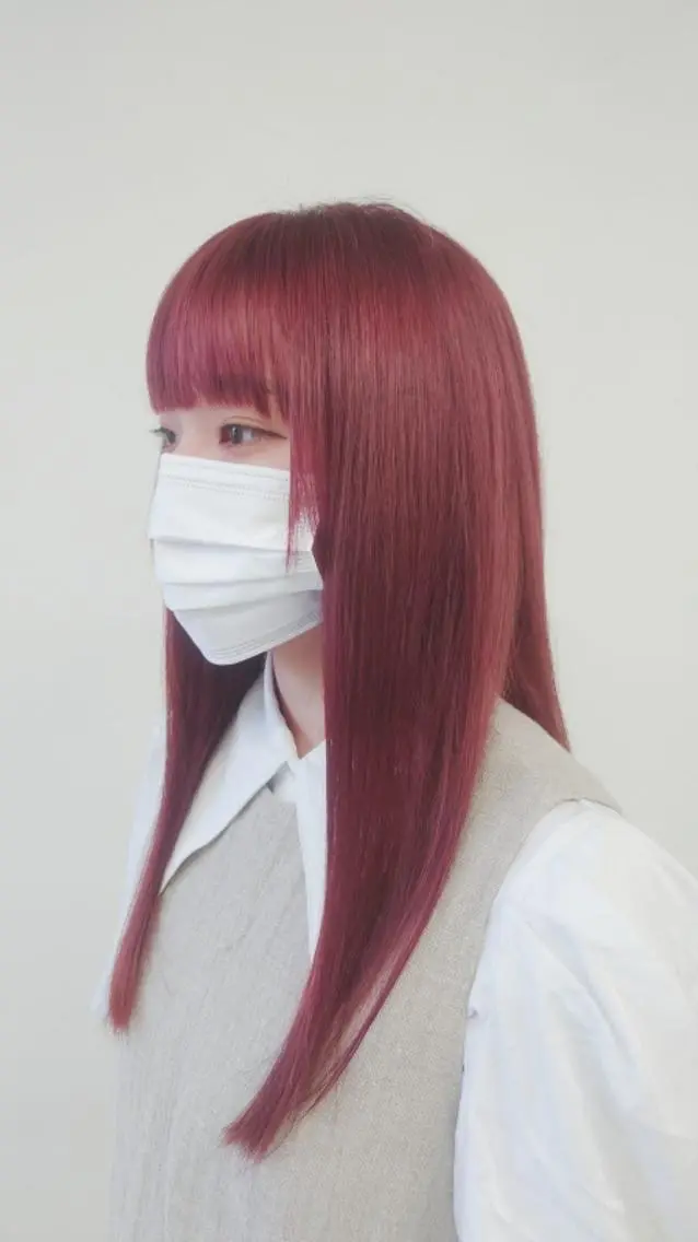 ロング カラー ピンクカラー 山田 賢二のヘアスタイル