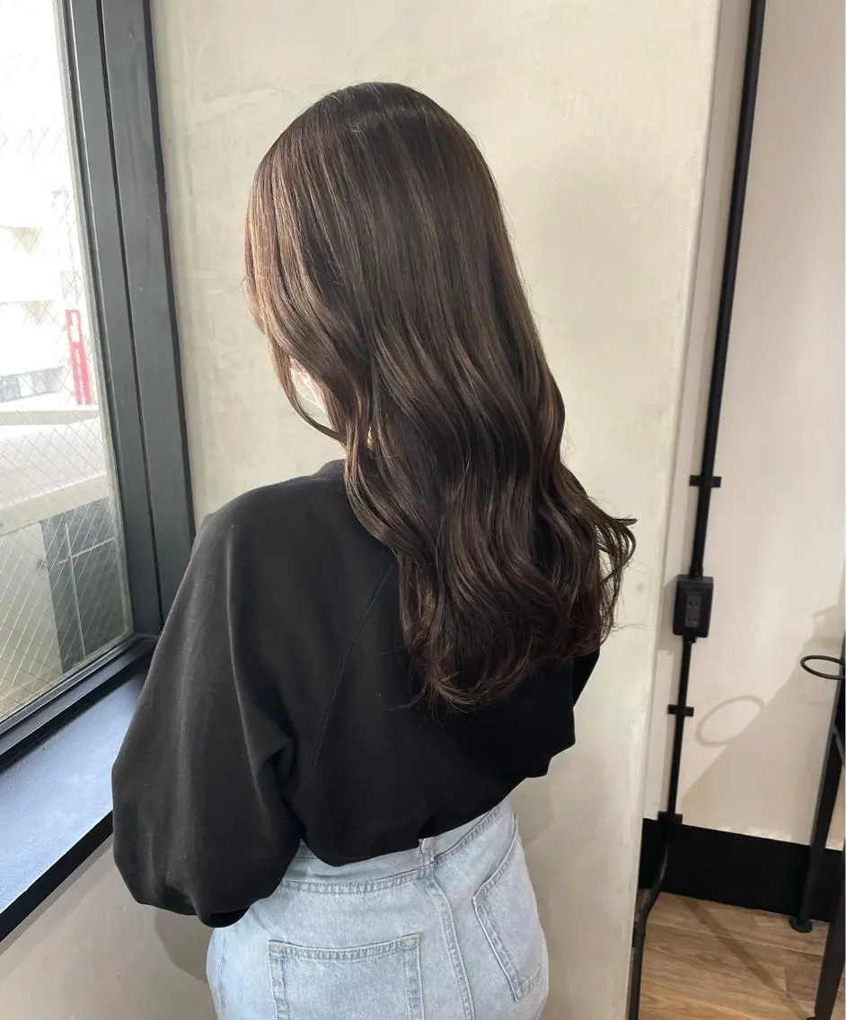 ロング カラー ヘアアレンジ ヘアカラー トリートメント coco♡ 韓国hairのヘアスタイル