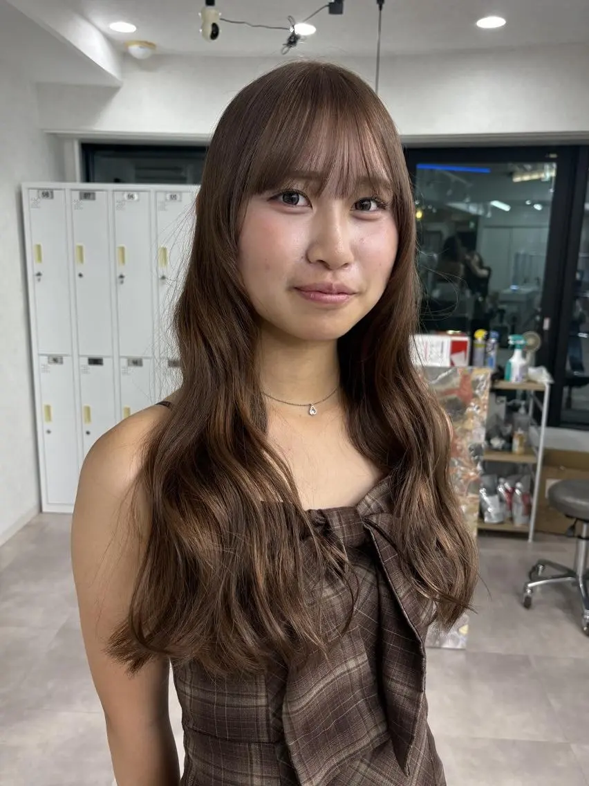 ロング カラー ブラウンカラー ロング 透明感/艶カラー 🎀Kanonのヘアスタイル
