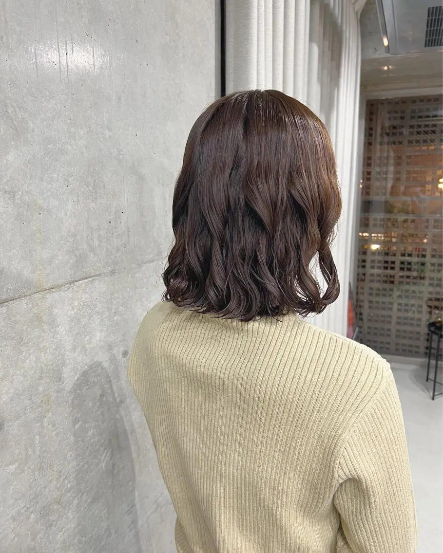 パーマ カット パーマ トリートメント ボブパーマコテ巻き風 パーマNo1深江秀平のヘアスタイル
