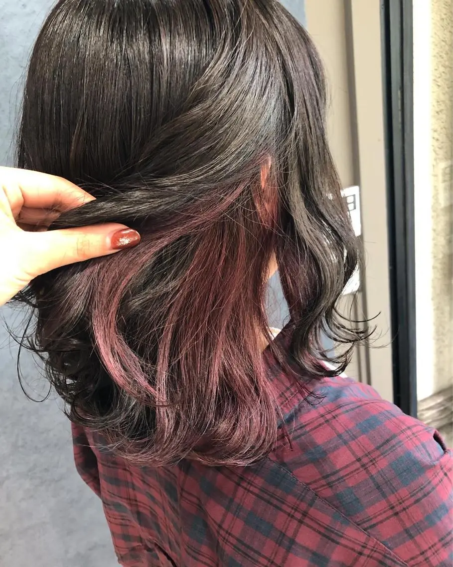 ミディアム カラー ヘアアレンジ メンズ キッズ ネイル マツエク・マツパ 透明感カラー🤎 ゆりのヘアスタイル