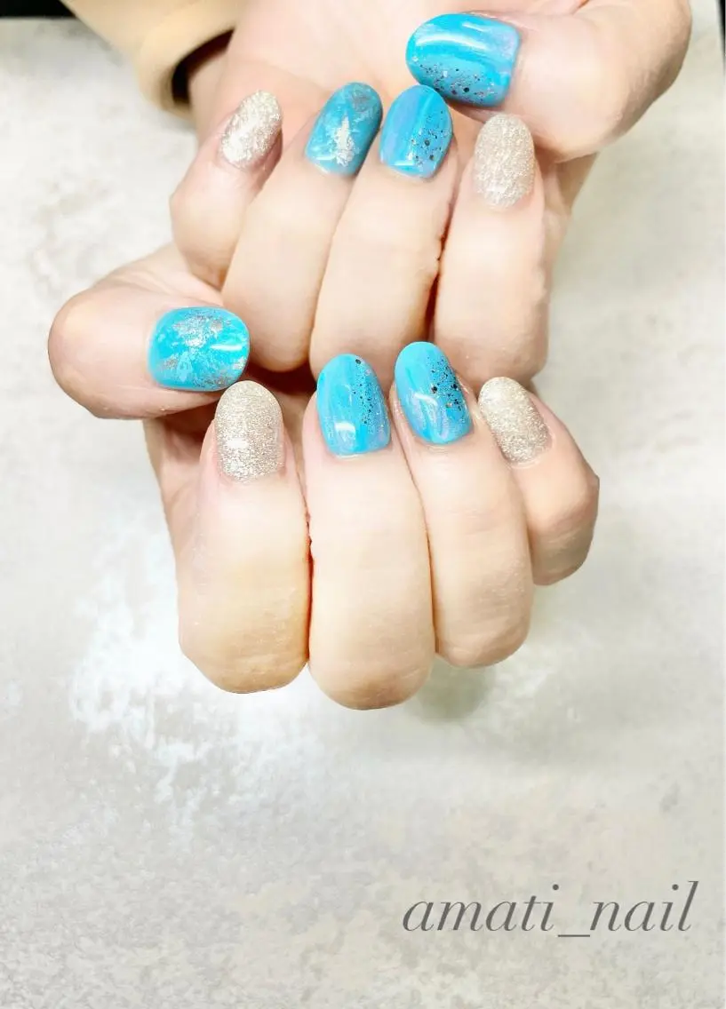 ネイル フレンチネイル ミラーネイル ニュアンスネイル ワンカラーネイル 春ネイル ハンドネイル amati_nail TAKAKOのネイルデザイン