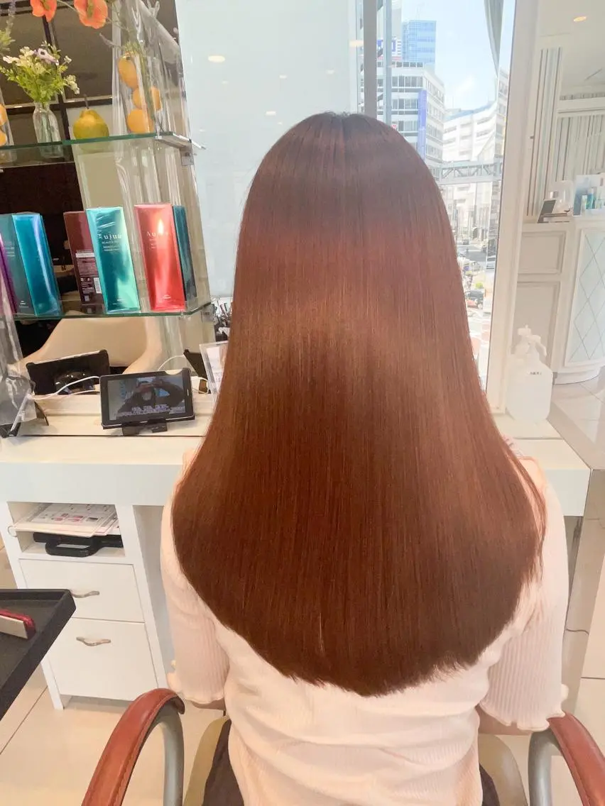 ロング カット 縮毛矯正 トリートメント ♡大人カワイイ hair♡徳井はやとのヘアスタイル