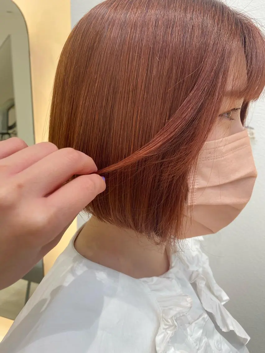 ミディアム カラー ヘアカラー 河原町/艶髪/西田 晴香のヘアスタイル