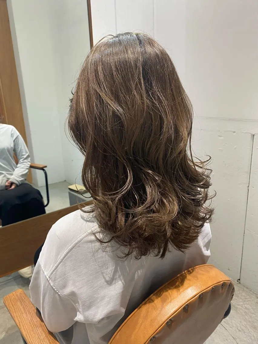 セミロング 似合わせレイヤー 阿波座/ふじむらのヘアスタイル