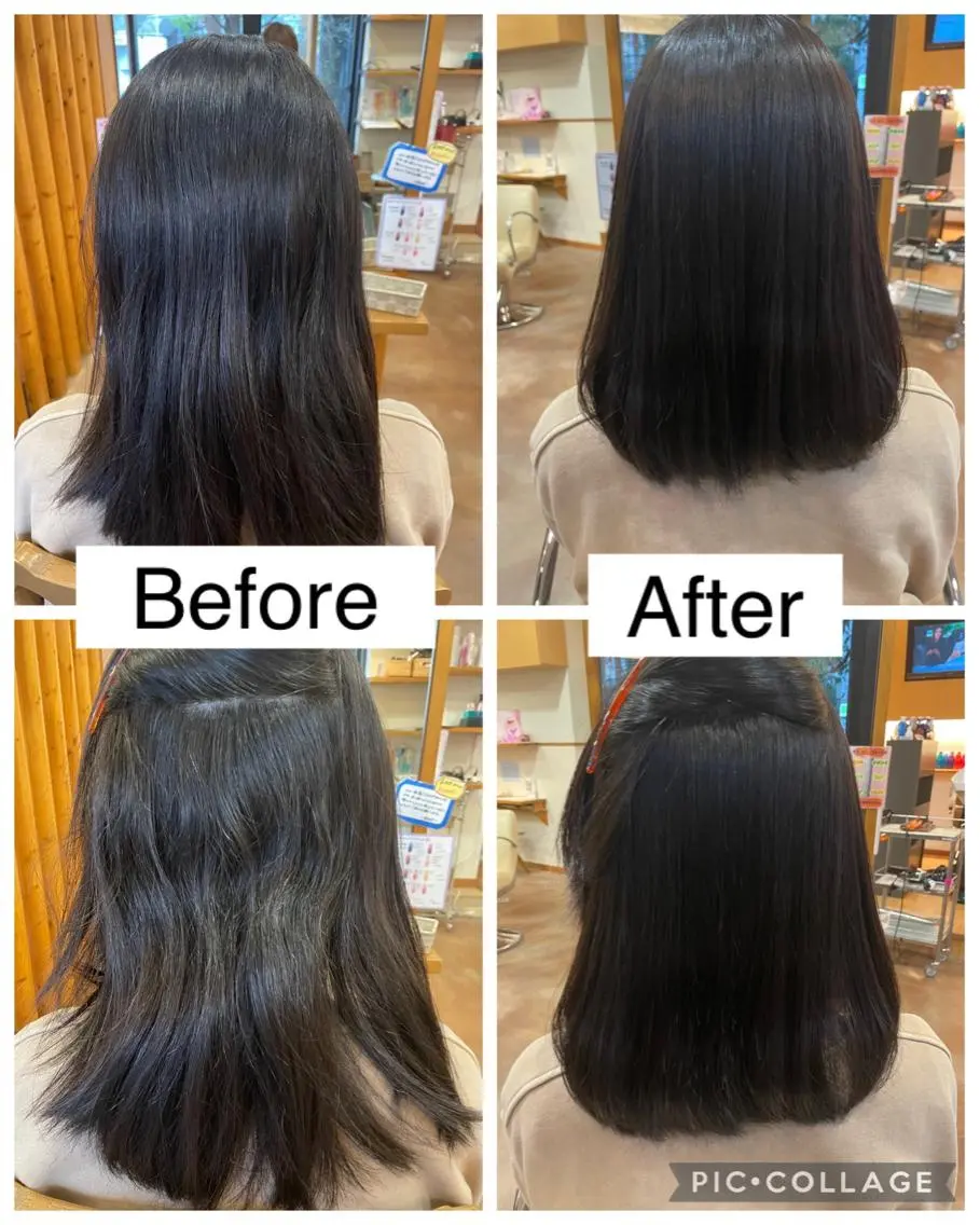 ミディアム 縮毛矯正 三澤 朋希のヘアスタイル