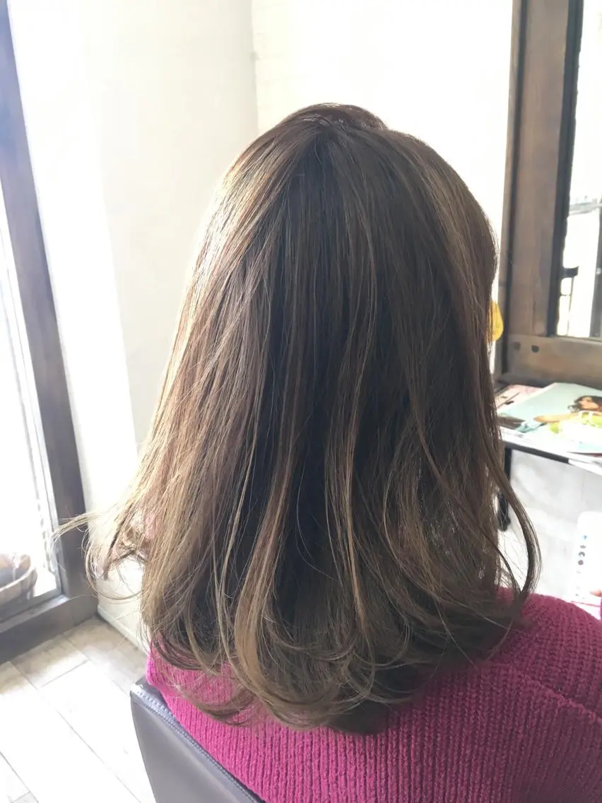 ロング カット ヘアカラー パーマ 縮毛矯正 トリートメント 松本 亮のヘアスタイル