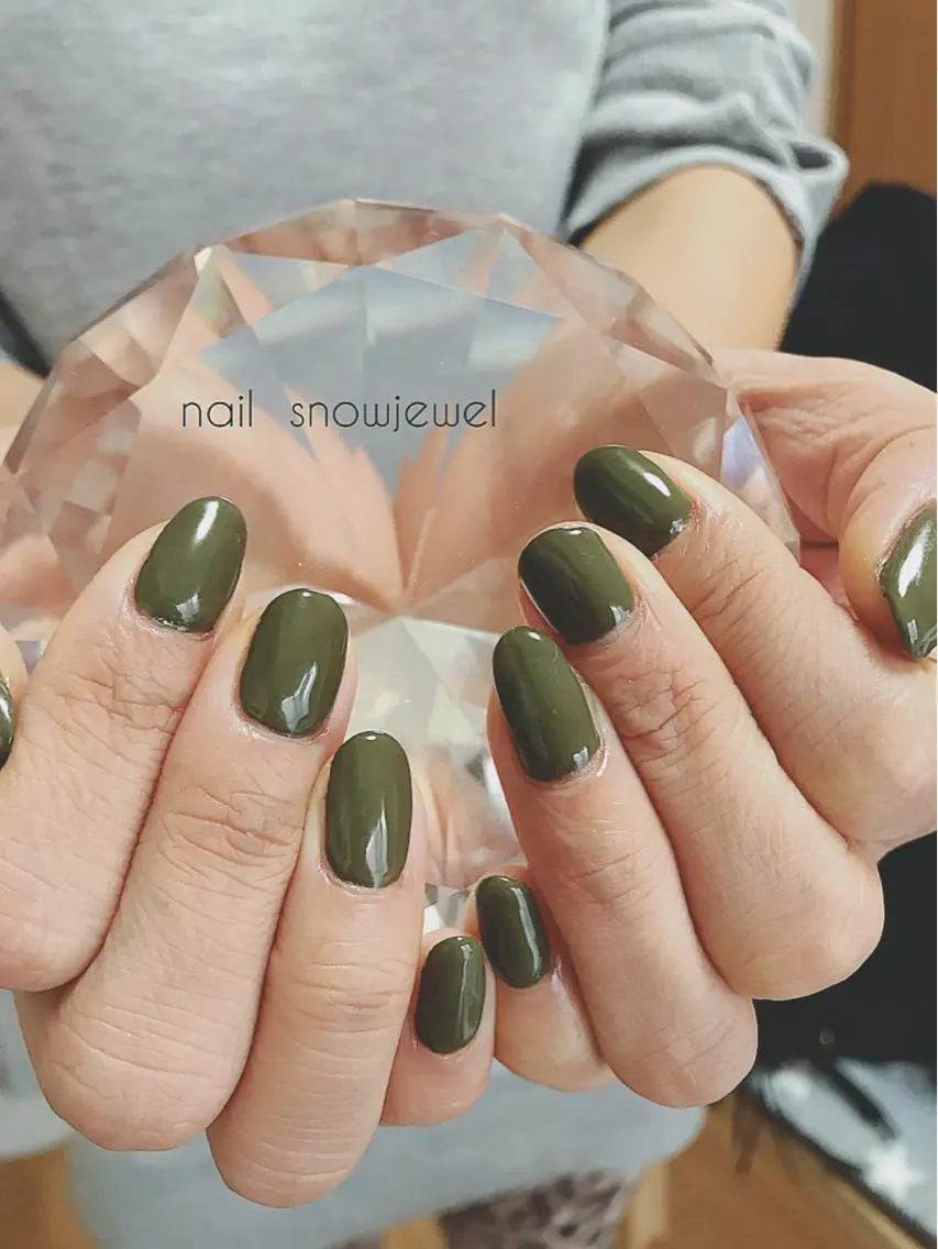 ネイル ワンカラーネイル nail snowjewelのネイルデザイン