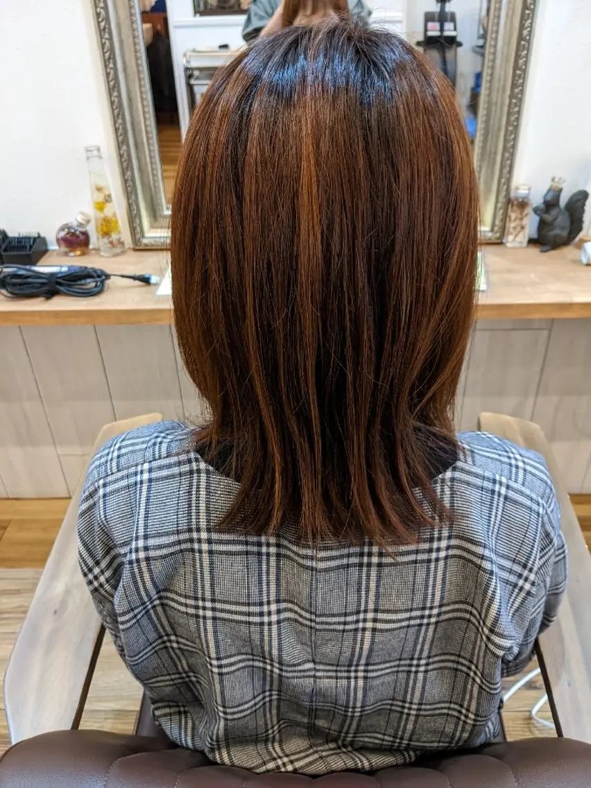 ミディアム 【泉中央】CLASS 中村のヘアスタイル