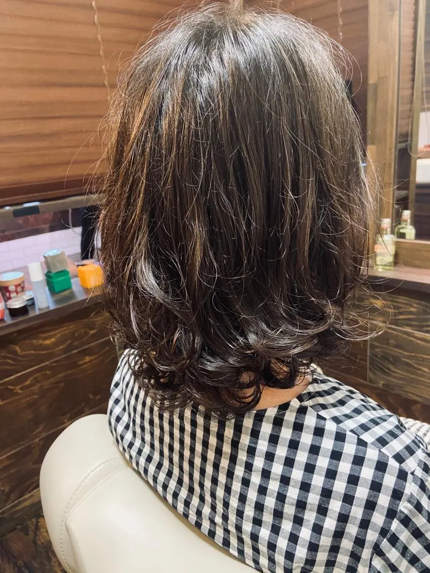 セミロング パーマ セミロングパーマ デジタルパーマ 勝崎 優志のヘアスタイル