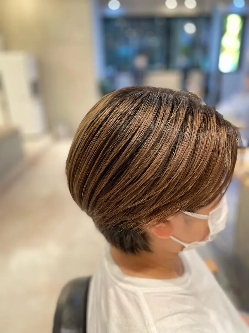 ショート カラー 💘韓国レイヤー上 品カラーruru💘のヘアスタイル