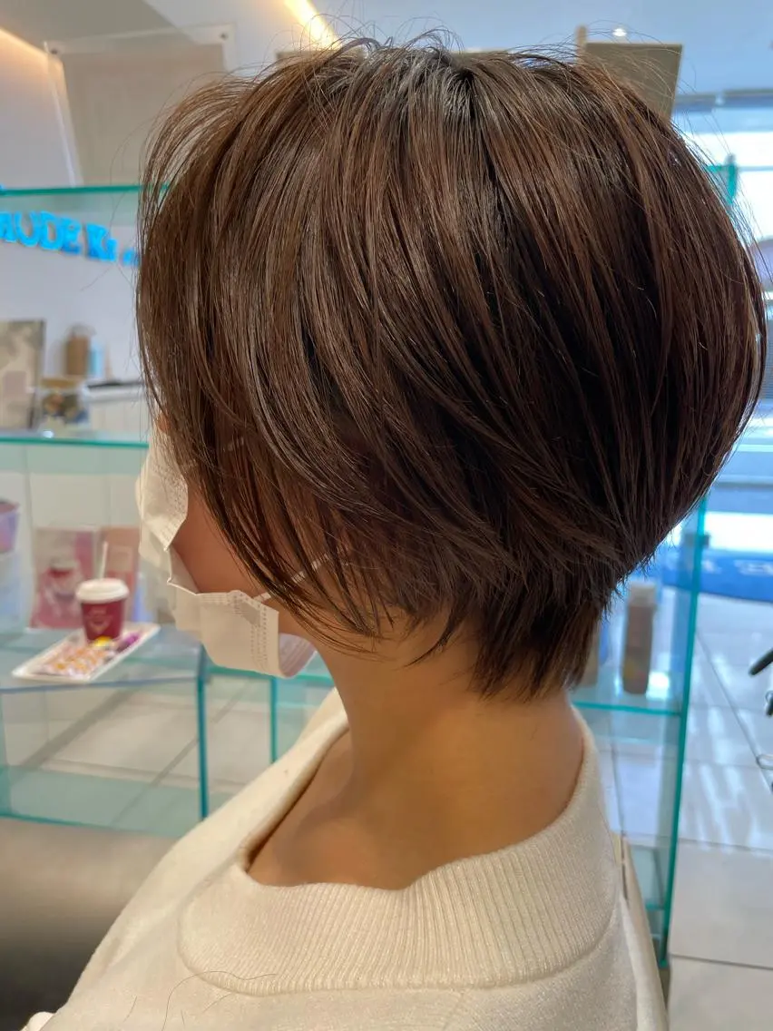 ショート カラー カット ヘアカラー トリートメント MODE K´s eau髪質改善特化のヘアスタイル