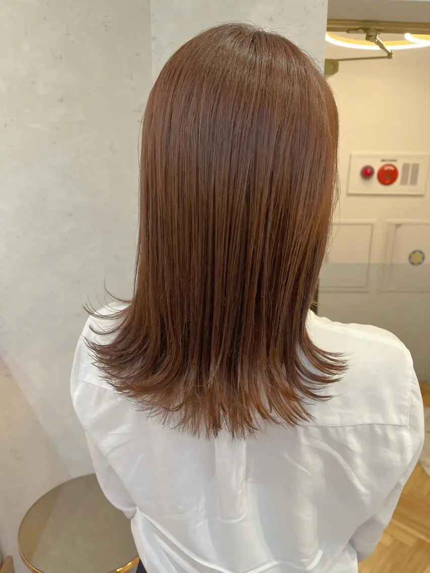 セミロング カット ヘアカラー トリートメント 透明感カラー│ レイヤーヘア中居美樹のヘアスタイル