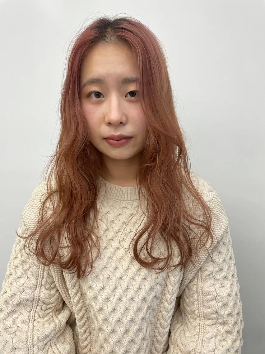 ロング カラー ベージュカラー ピンクカラー ピンクベージュ ヘアカラー 👑満足度1000% 重村 春奈👑のヘアスタイル