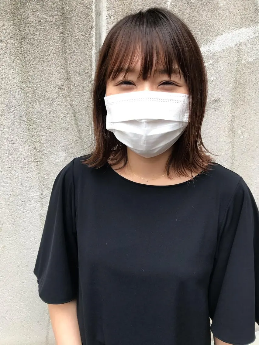 ミディアム カット ヘアカラー トリートメント ayane⭐️ボブ・ ショート・パーマのヘアスタイル