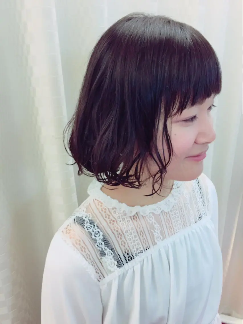 ミディアム ミディアムパーマ ティアラbyギャロ ティアラbyギャロのヘアスタイル